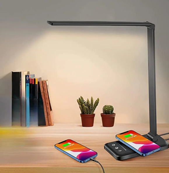 Modern Dimmable Desk Lamp with USB Charger - Halri