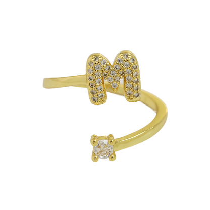 Delicate Sparkle Initial Diamond Ring