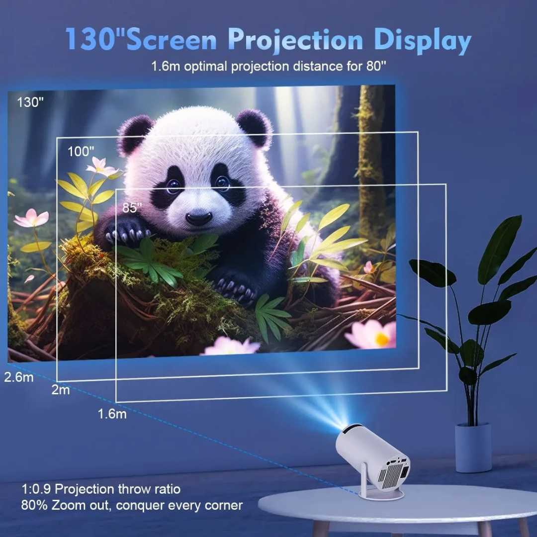 Compact HD Home Theater Projector with Remote
