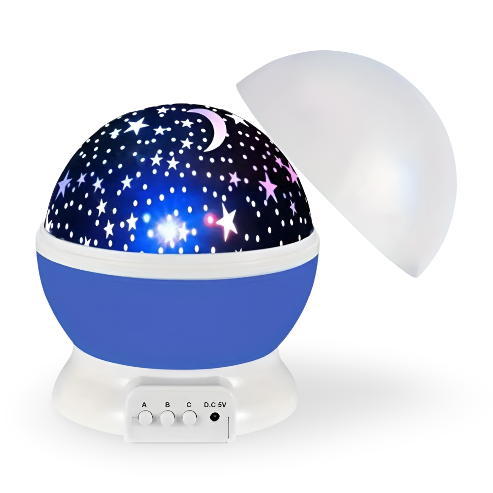 Colorful Galaxy Night Light with Rotating Star Pattern - Halri