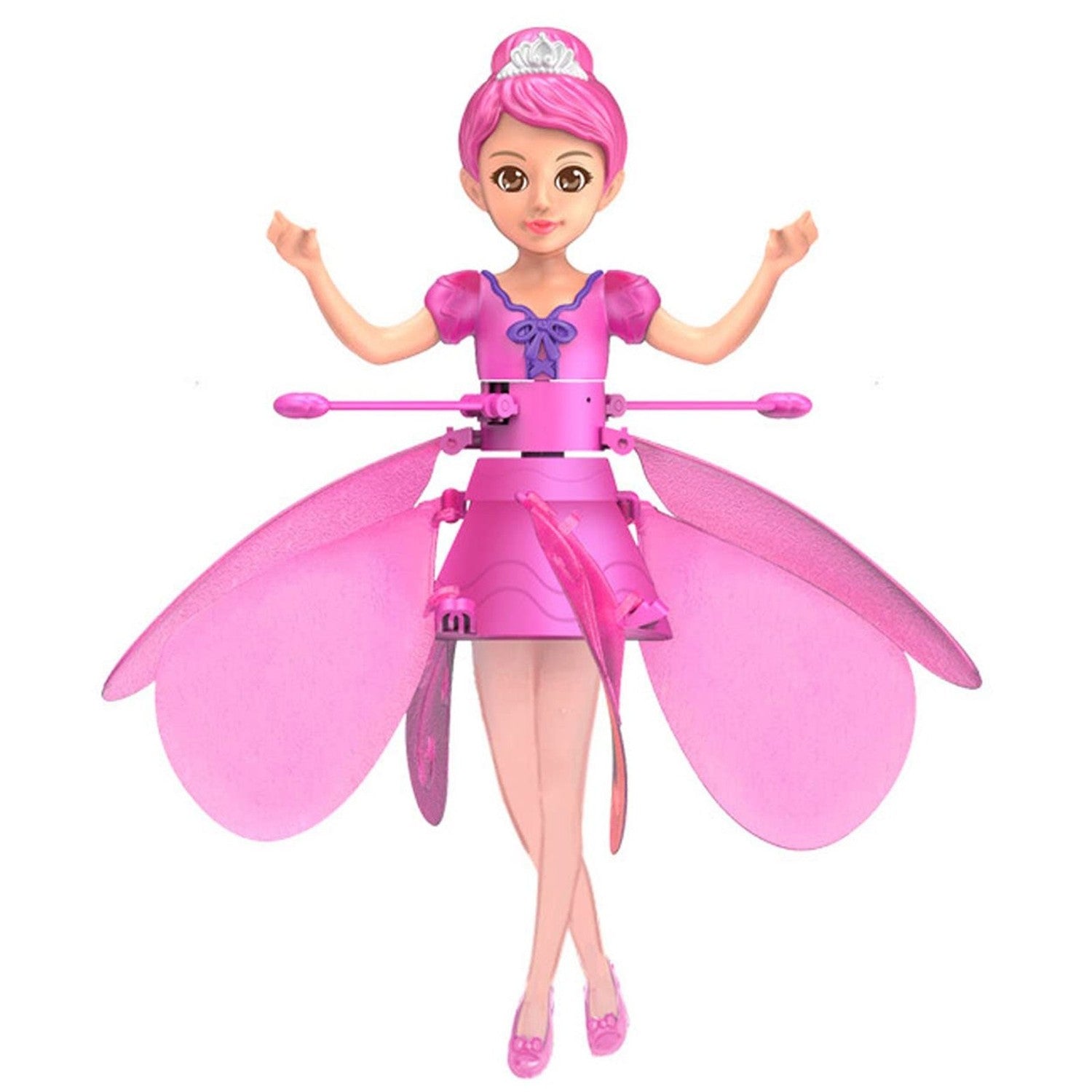 Magical Flying Fairy with Hand Sensor Control, USB Rechargeable, Auto Start Stop, Self-Balancing, Glowing Lights for Ages 6+