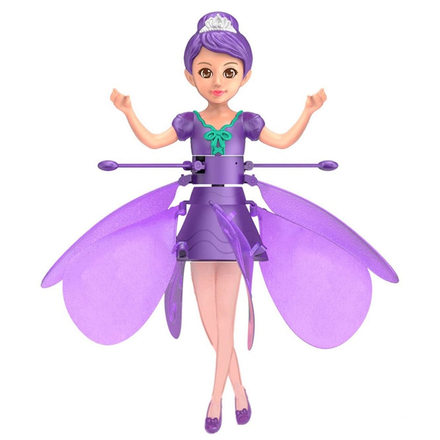 Magical Flying Fairy with Hand Sensor Control, USB Rechargeable, Auto Start Stop, Self-Balancing, Glowing Lights for Ages 6+