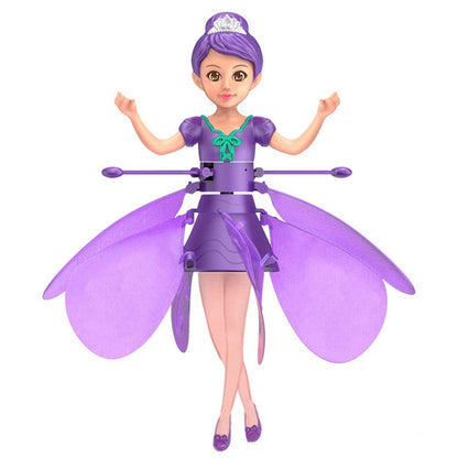 Magical Flying Fairy with Hand Sensor Control, USB Rechargeable, Auto Start Stop, Self-Balancing, Glowing Lights for Ages 6+