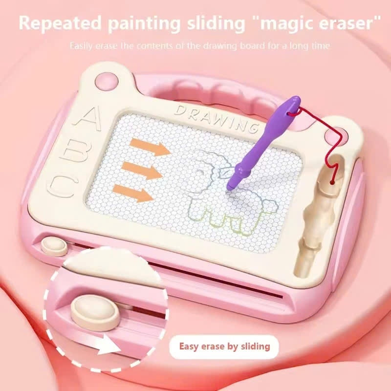 Magnetic Drawing Board – Cartoon Writing Toy for Kids & Toddlers, Easy Erase, Portable with Handle, Safe for Ages 3+