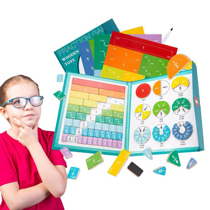 Fun Kids Math Puzzle Set with Magnetic Shapes - Halri