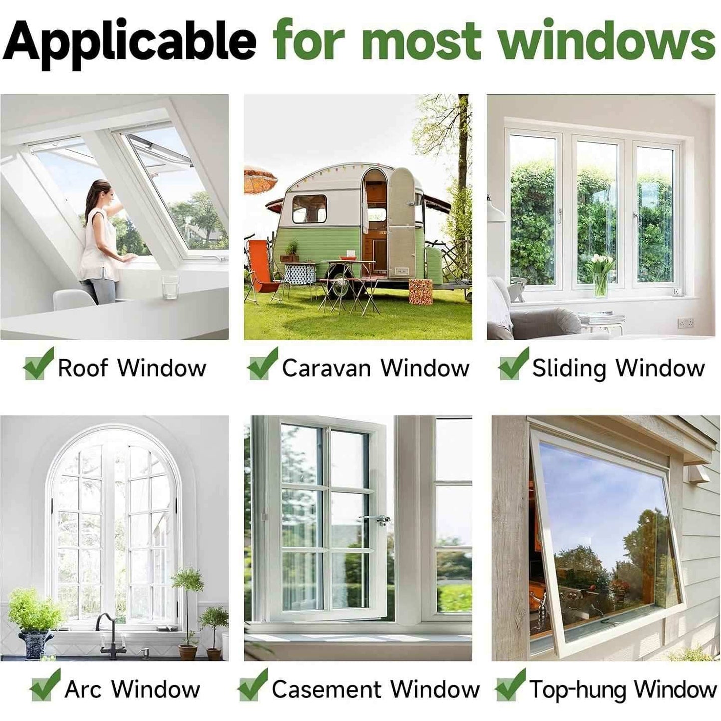 Magnetic Window Screen - Adjustable Fly Screen for Windows With Breathable, Easy Install, Adjustable, Self-Adhesive