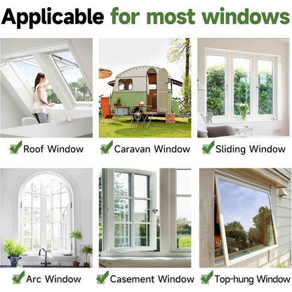 Magnetic Window Screen - Adjustable Fly Screen for Windows With Breathable, Easy Install, Adjustable, Self-Adhesive