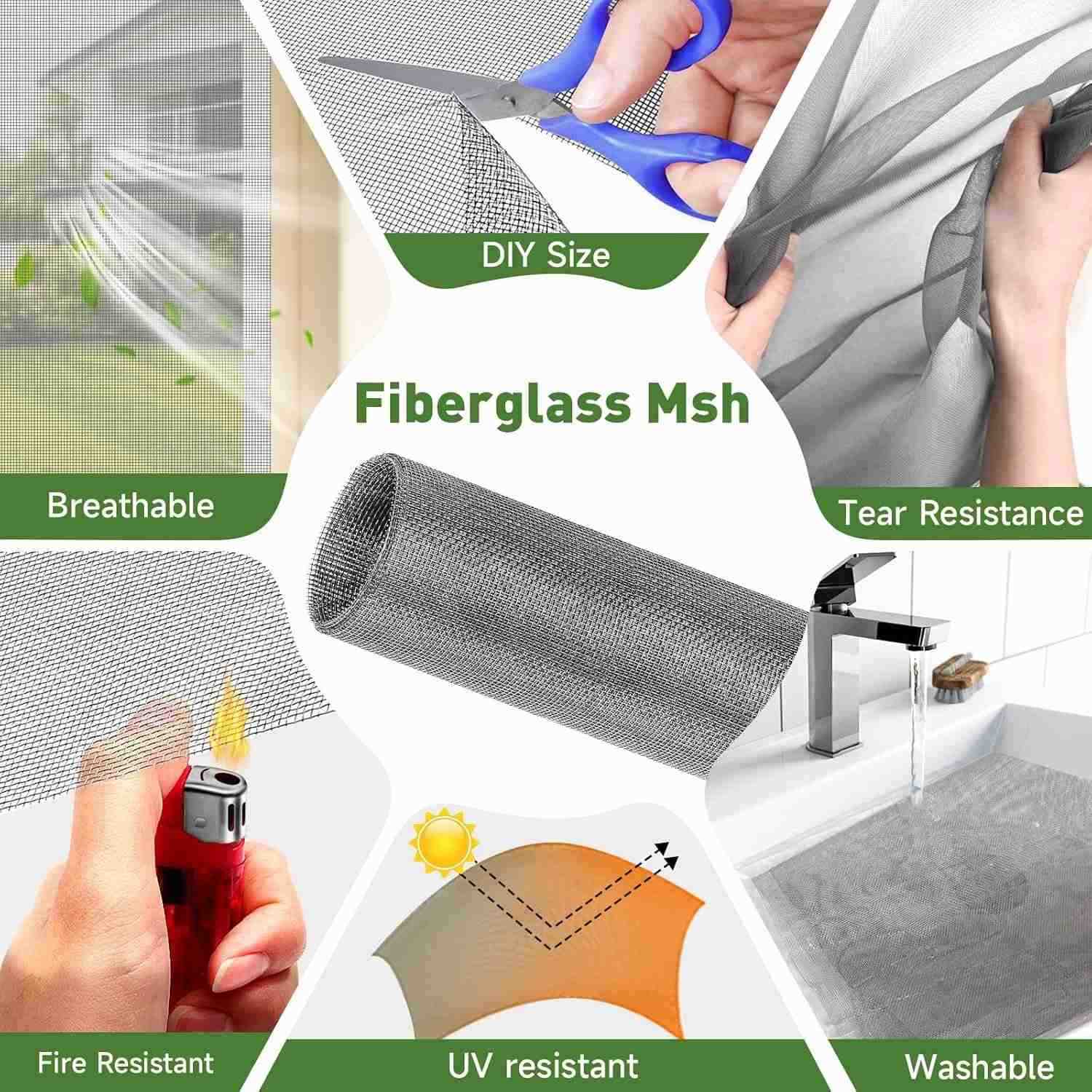 Magnetic Window Screen - Adjustable Fly Screen for Windows With Breathable, Easy Install, Adjustable, Self-Adhesive