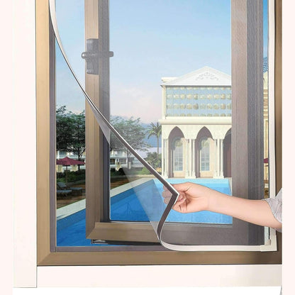 Magnetic Window Screen - Adjustable Fly Screen for Windows With Breathable, Easy Install, Adjustable, Self-Adhesive