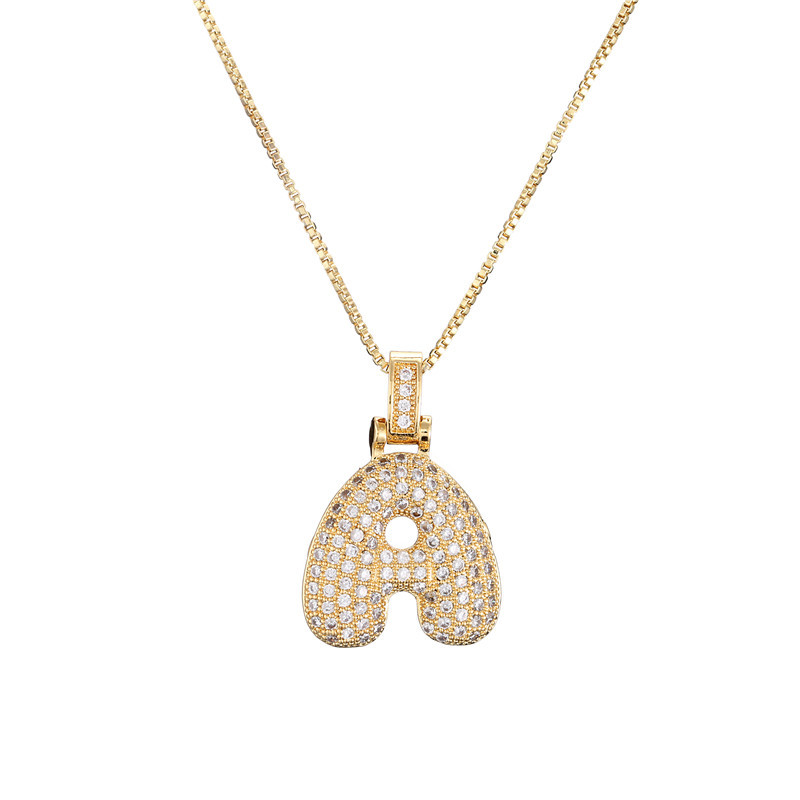 Luxurious 14k Gold Diamond Letter Necklace - Halri