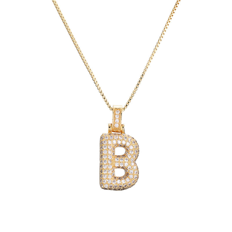 Luxurious 14k Gold Diamond Letter Necklace