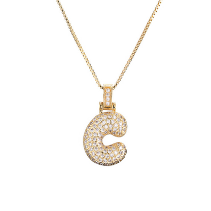 Luxurious 14k Gold Diamond Letter Necklace