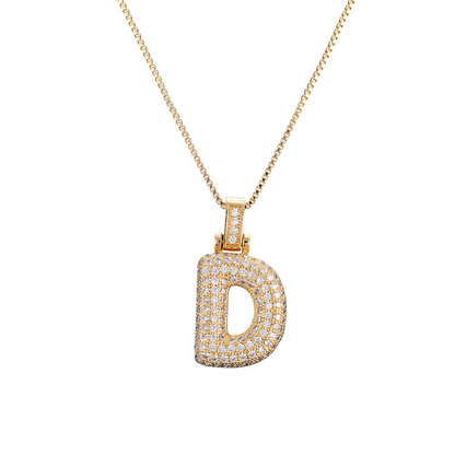 Luxurious 14k Gold Diamond Letter Necklace