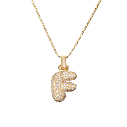 Luxurious 14k Gold Diamond Letter Necklace