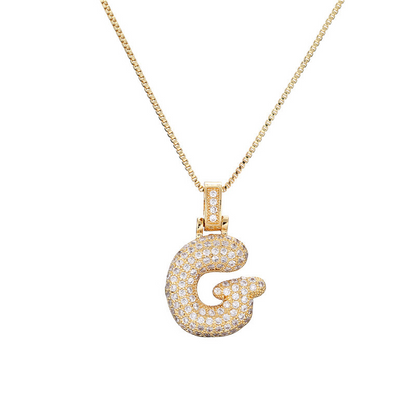 Luxurious 14k Gold Diamond Letter Necklace