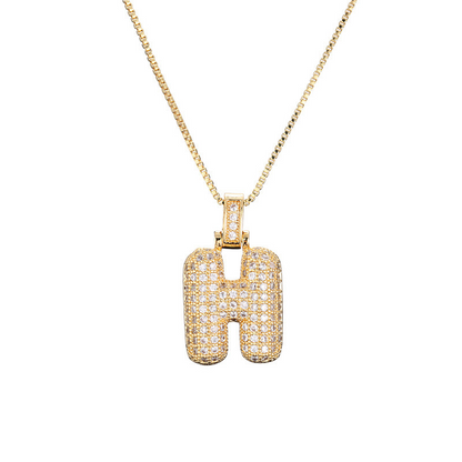 Luxurious 14k Gold Diamond Letter Necklace