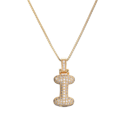 Luxurious 14k Gold Diamond Letter Necklace