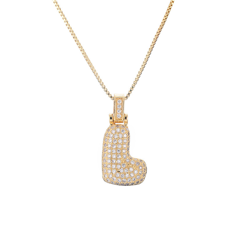 Luxurious 14k Gold Diamond Letter Necklace