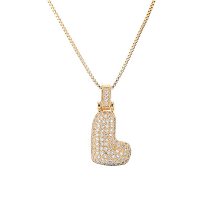 Luxurious 14k Gold Diamond Letter Necklace