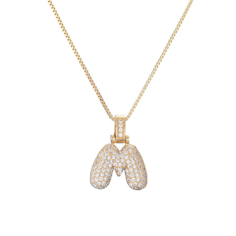 Luxurious 14k Gold Diamond Letter Necklace