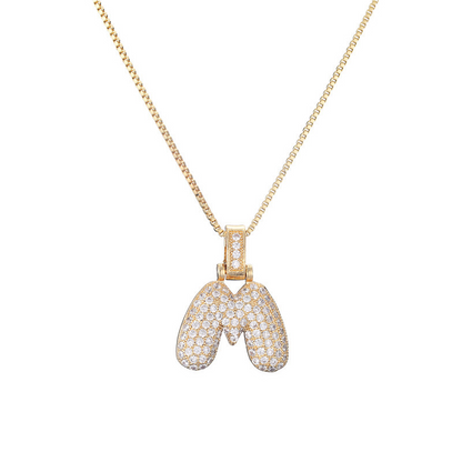 Luxurious 14k Gold Diamond Letter Necklace