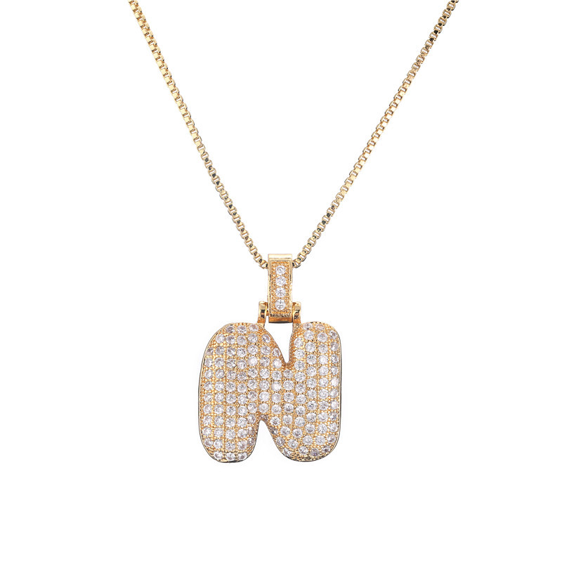 Luxurious 14k Gold Diamond Letter Necklace