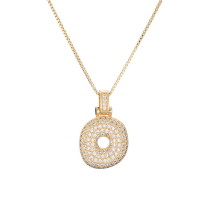 Luxurious 14k Gold Diamond Letter Necklace