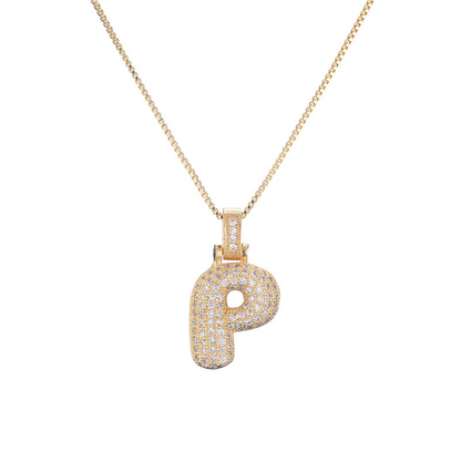 Luxurious 14k Gold Diamond Letter Necklace
