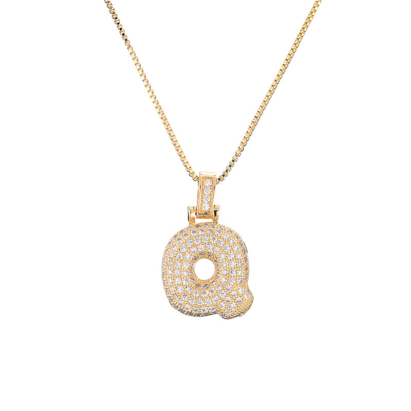 Luxurious 14k Gold Diamond Letter Necklace