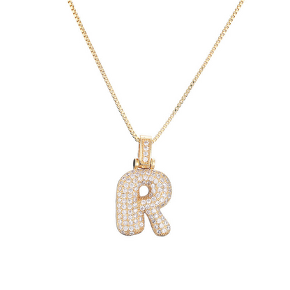 Luxurious 14k Gold Diamond Letter Necklace
