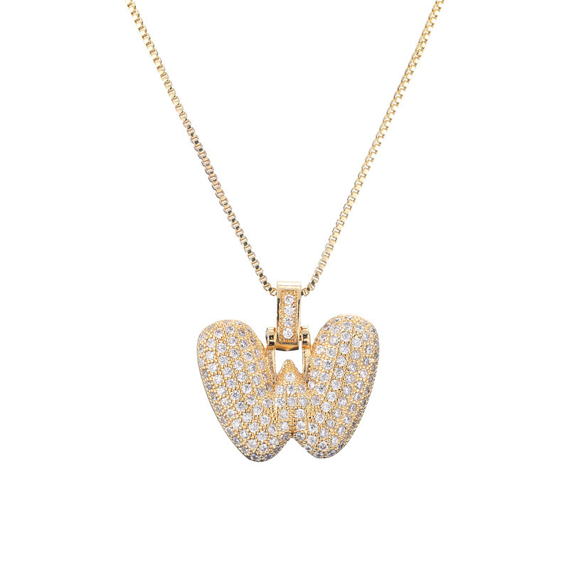 Luxurious 14k Gold Diamond Letter Necklace