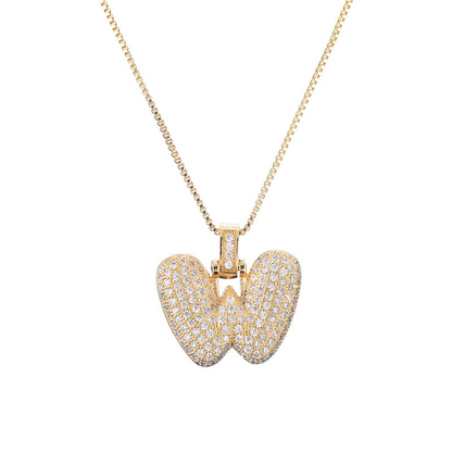 Luxurious 14k Gold Diamond Letter Necklace