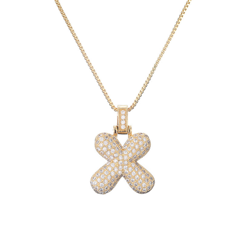 Luxurious 14k Gold Diamond Letter Necklace