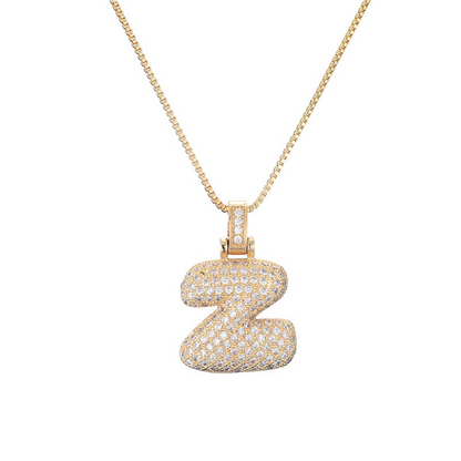 Luxurious 14k Gold Diamond Letter Necklace