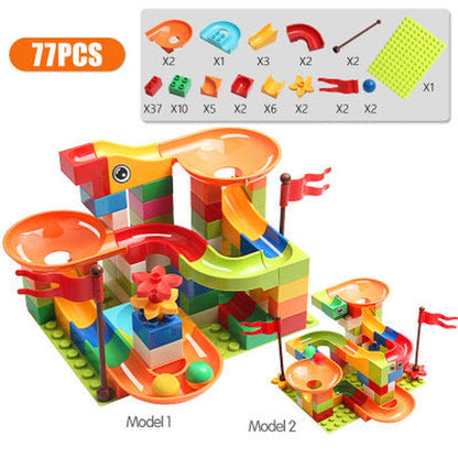 Fun Marble Run Building Toy Set for Kids