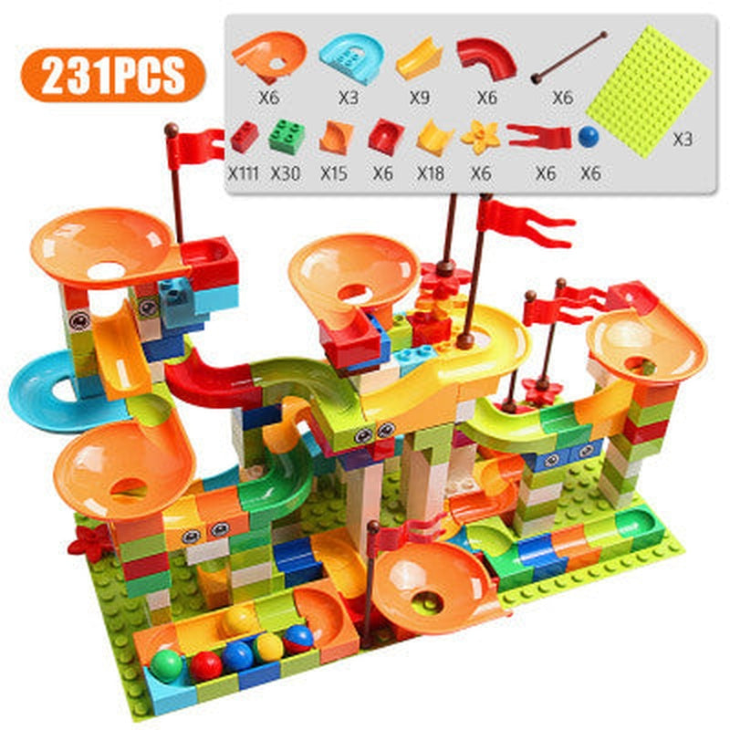 Fun Marble Run Building Toy Set for Kids