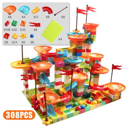 Fun Marble Run Building Toy Set for Kids