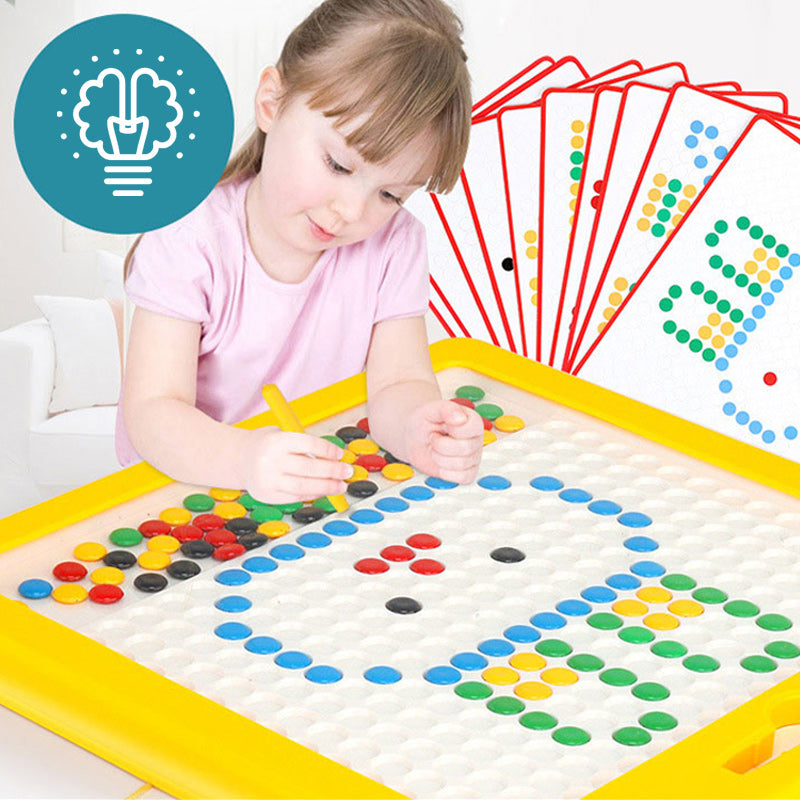 Fun Kids Magnetic Drawing Board with Color Buttons - Halri