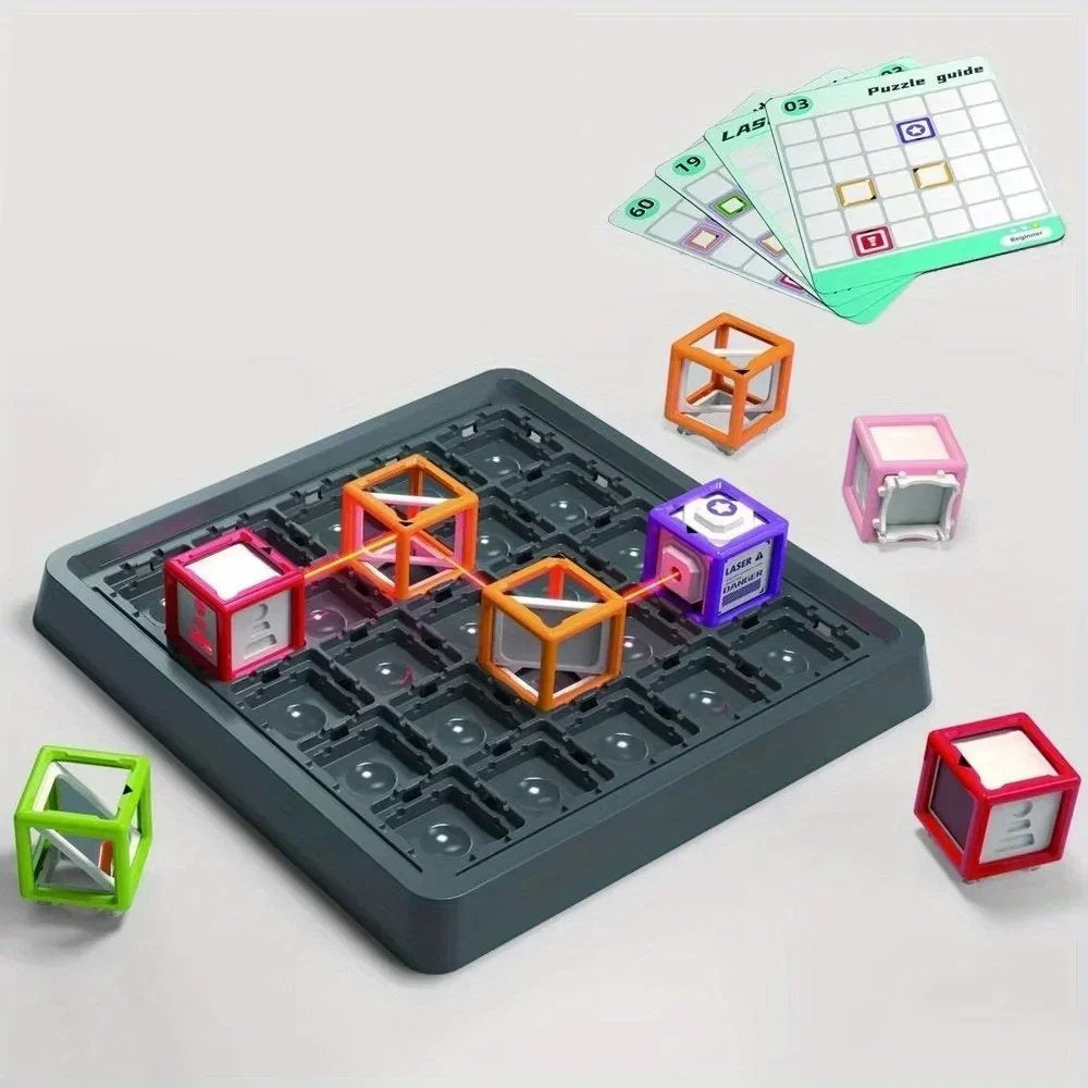 Fun Learning Maze Puzzle Toy with Light Up Target Cube - Halri