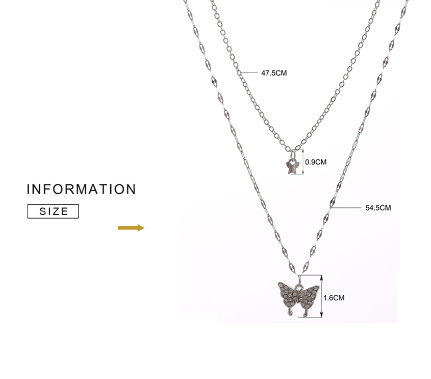 Elegant Silver Stacked Necklace Set