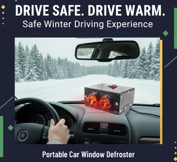 Fast Car Window Heater 12V Compact Winter Defroster