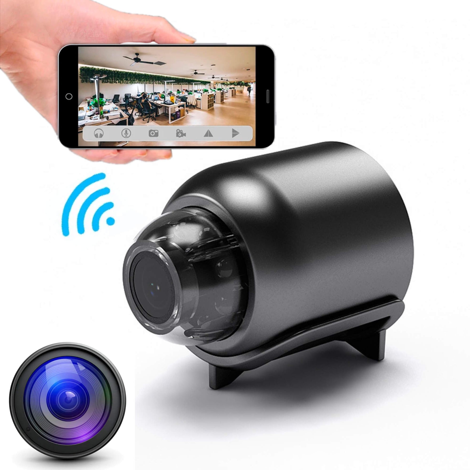 Small Wi-Fi Camera with Wide Angle Lens & Remote View - Halri