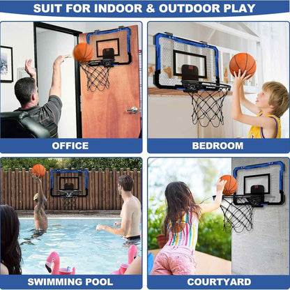 Mini Basketball Hoop with Fixed Hanging, Real Shooting Fun, Durable Polypropylene, Quick Setup & Removal For Ages 3+