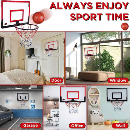 Mini Basketball Hoop with Indoor & Outdoor, Foldable, Silent, Durable Plastic For Ages 3+