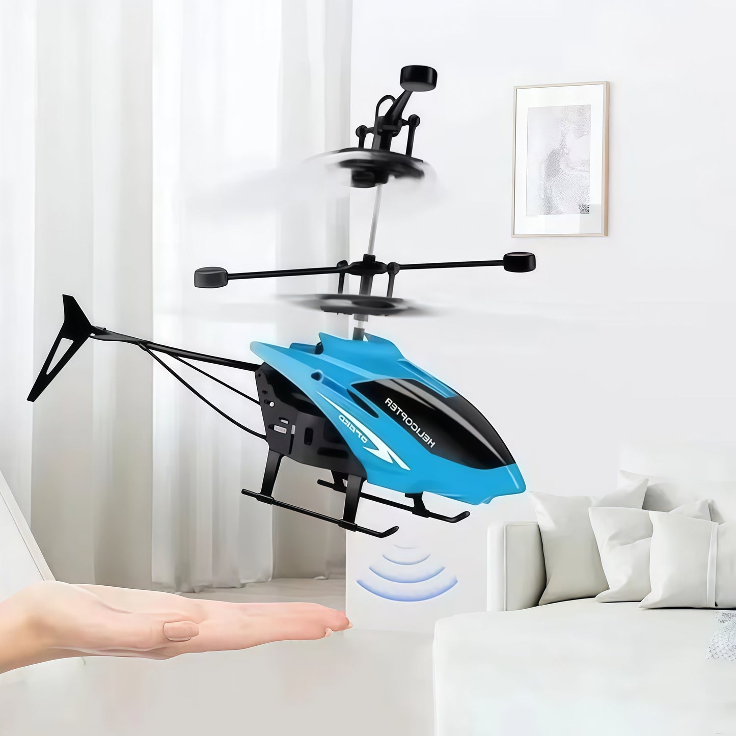 Small Kid Friendly RC Helicopter with LED Lights - Halri