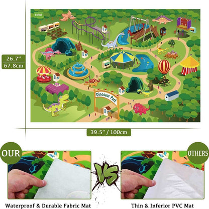 Minifigure Dinosaur Toy Jurassic Park Jungle Set With Educational, Realistic, Giftable, Safe for Ages 3+