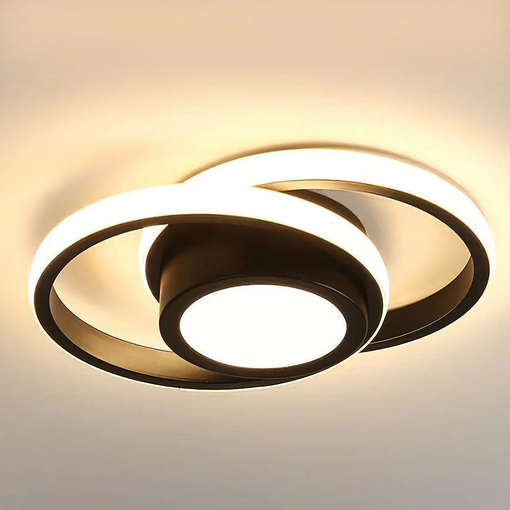 Simple Elegant Dual Ring Ceiling Lamp - Halri