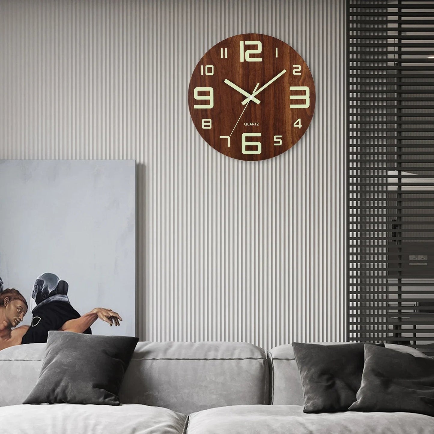Simple LED Wall Clock with Warm Lighting - Halri