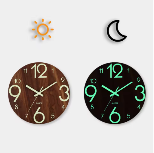 Minimalist Quartz Wall Clock with Soft Glow Effect – Modern Wall Clock Decor for Timeless Interiors 5