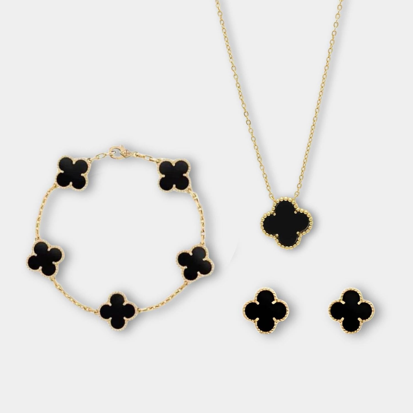 Simple Elegant Jewelry Set Necklace, Bracelet, Earrings